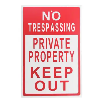 

Hot 8" x 12" Metal No Trespassing Private Property Keep Out Aluminum Sign Office