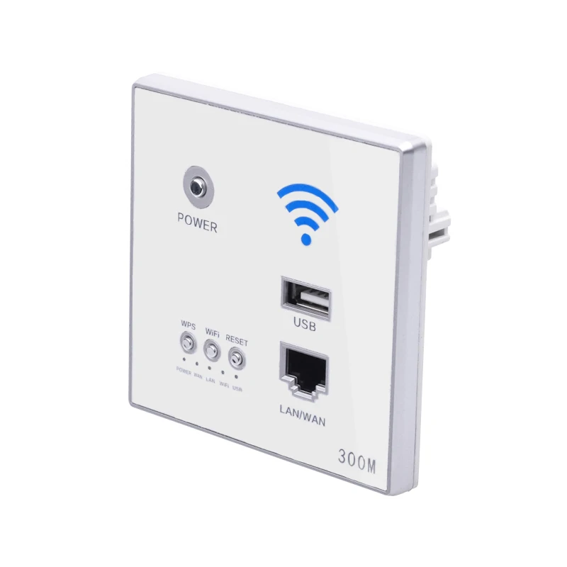 

300Mbps Wall Router 110V/220V Power Ap Relay Smart Wireless Wifi Repeater Extender Wall Embedded 2.4Ghz Router Panel Usb Socket