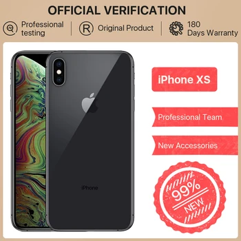 

99% New Apple iPhone XS, 4GB RAM 256GB ROM, 5.8inch Full Screen iOS Apple Phone 24MP Camera Face ID NFC GPS Smartphone