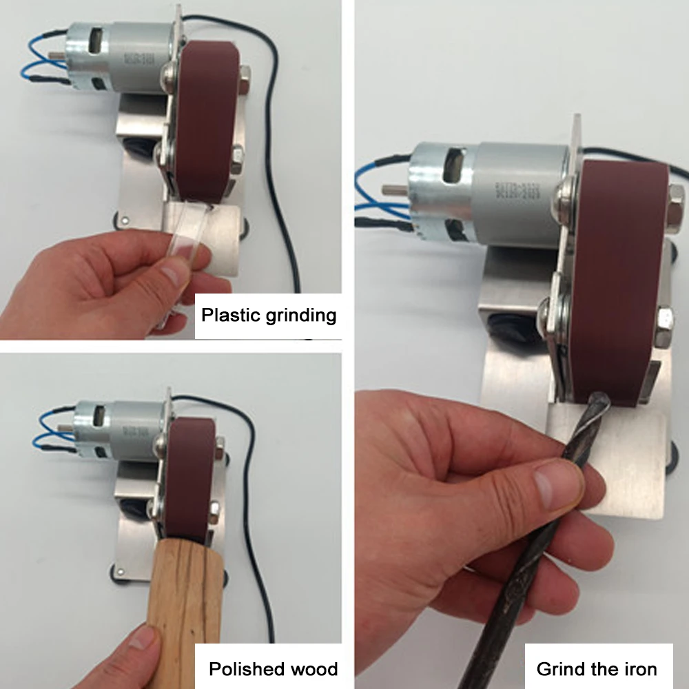 Electric Grinder 15mm/25mm Multifunctional Mini Belt Sander DIY Polishing Grinding Cutter Edges Sharpener