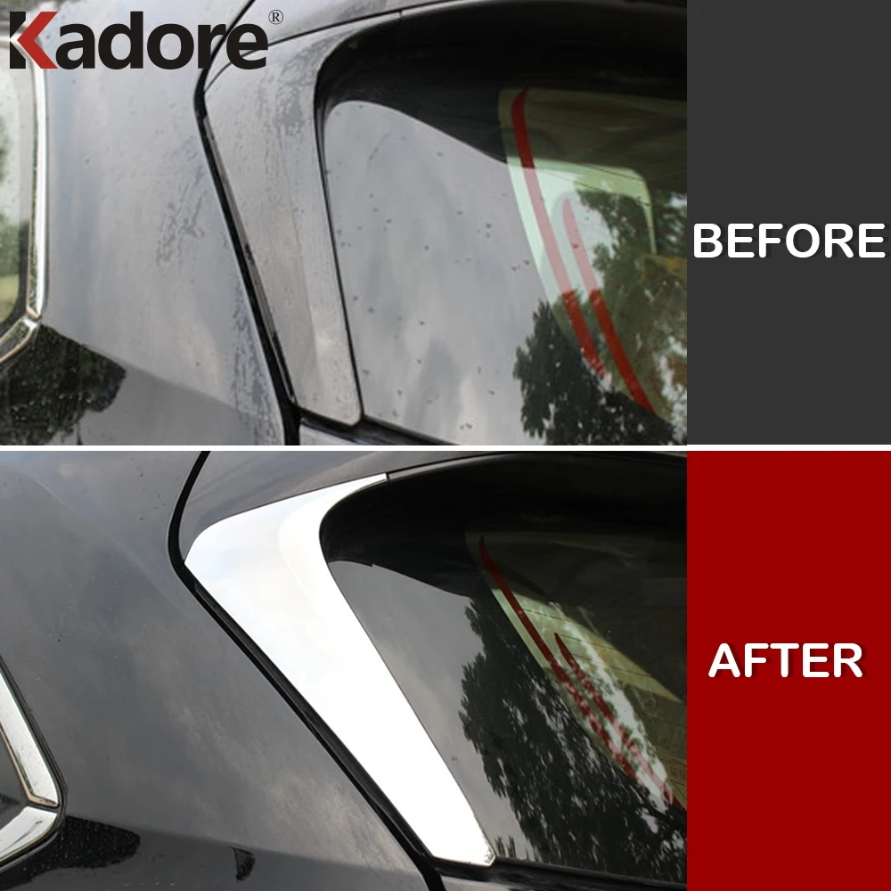 Для Toyota Highlander 2015 2016 2017 2018 2019 Chrome Защита от солнца на заднее стекло крышка Боковая