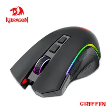 Redragon Griffin M602 KS RGB USB 2.4G bezprzewodowa mysz do gier 8000 DPI 8 przycisków programowalna ergonomiczna mysz dla gracza laptop PC