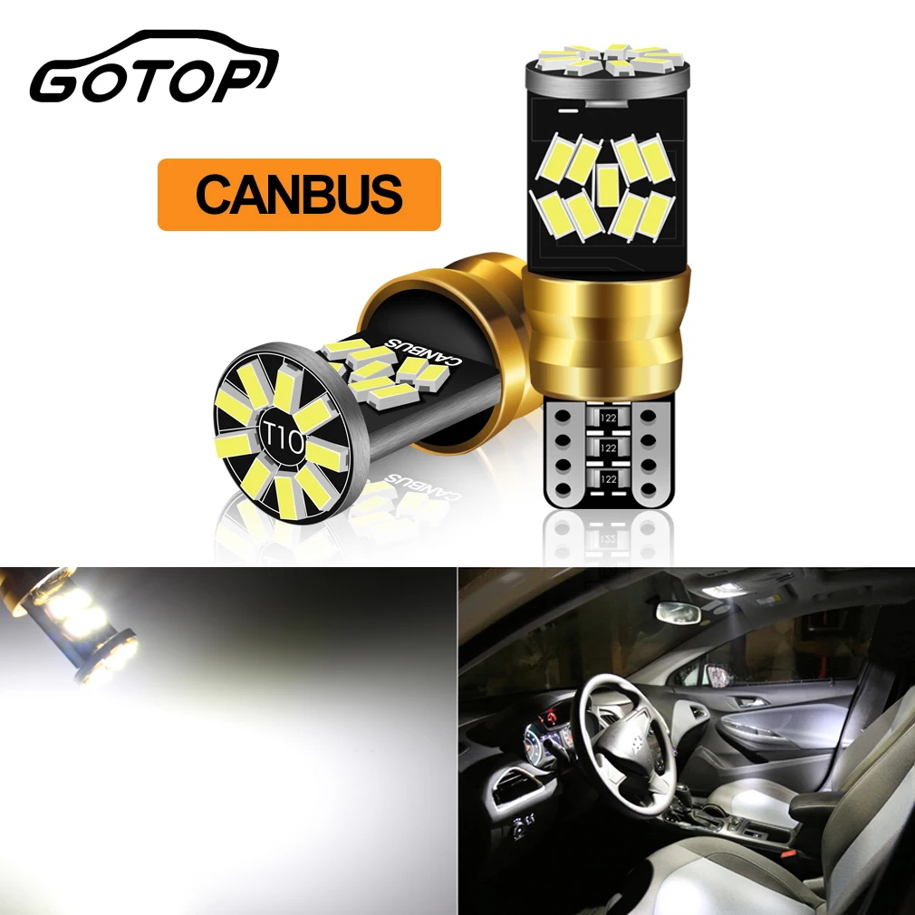 2 шт. Автомобильные светодиодные лампы T10 W5W Canbus 194 168 6000|Сигнальная лампа| |