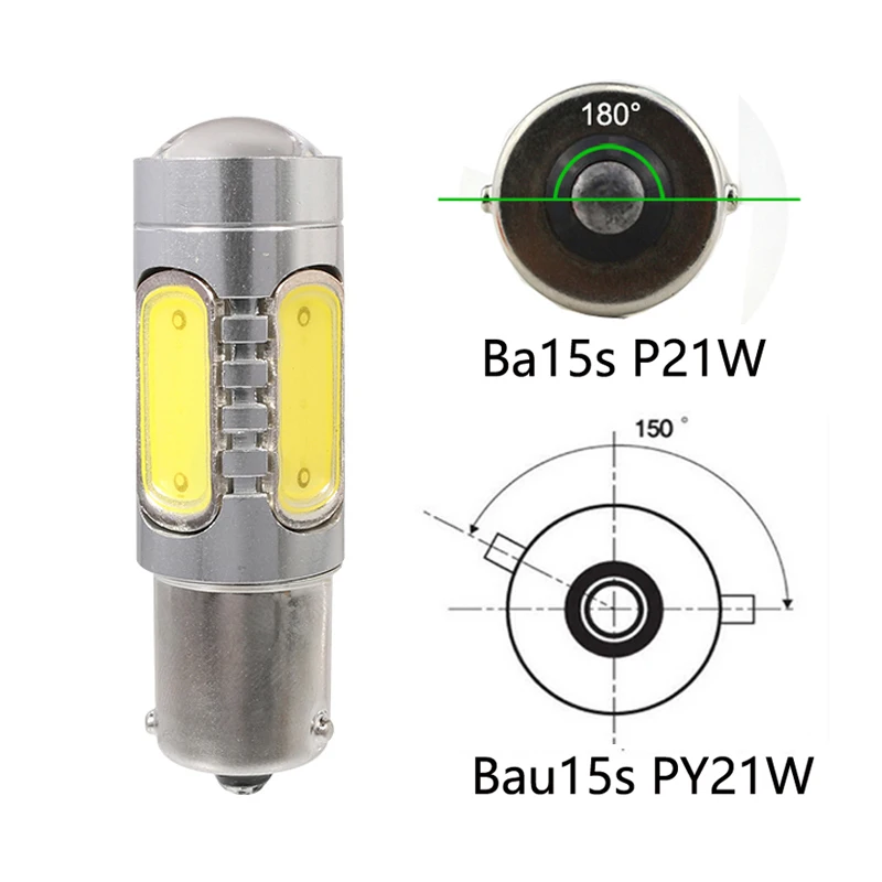 YCCPAUTO 1 шт. 1156 BAU15S PY21W светодиодный ные лампы Янтарный/Желтый Белый Красный COB 7 5 Вт