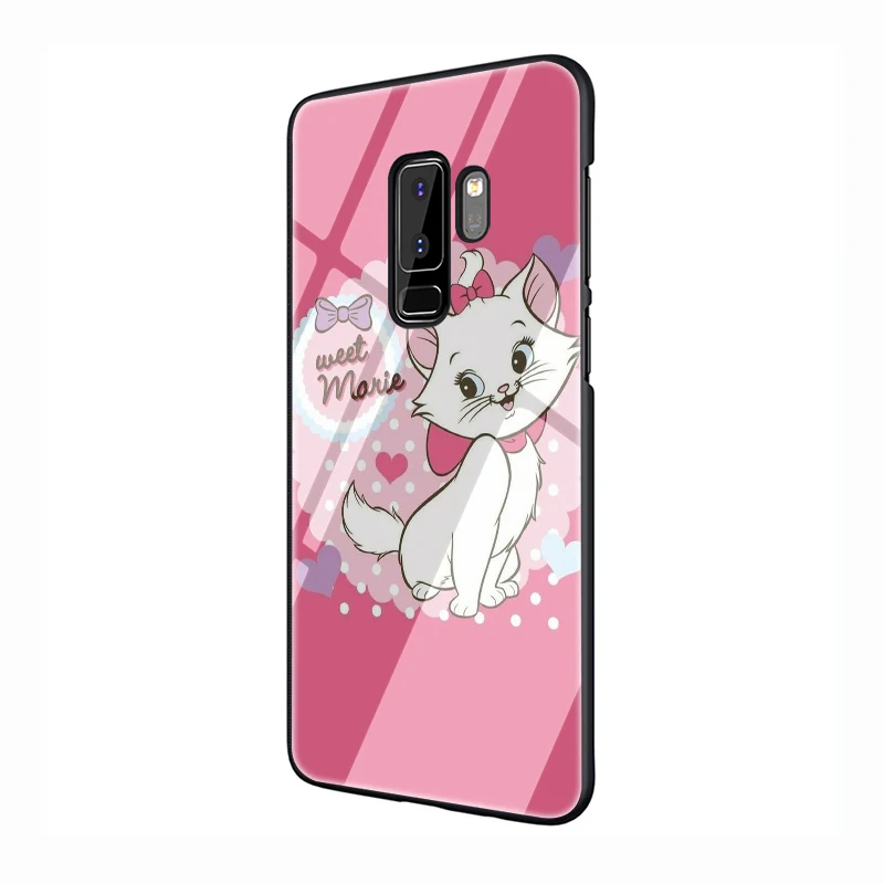 EWAU розовый Мари аристократы Cat Чехол из закаленного стекла для телефона для samsung S7 S8 S9 S10 Note 8, 9, 10, плюс A10 20 30 40 50 60 70 - Цвет: G2