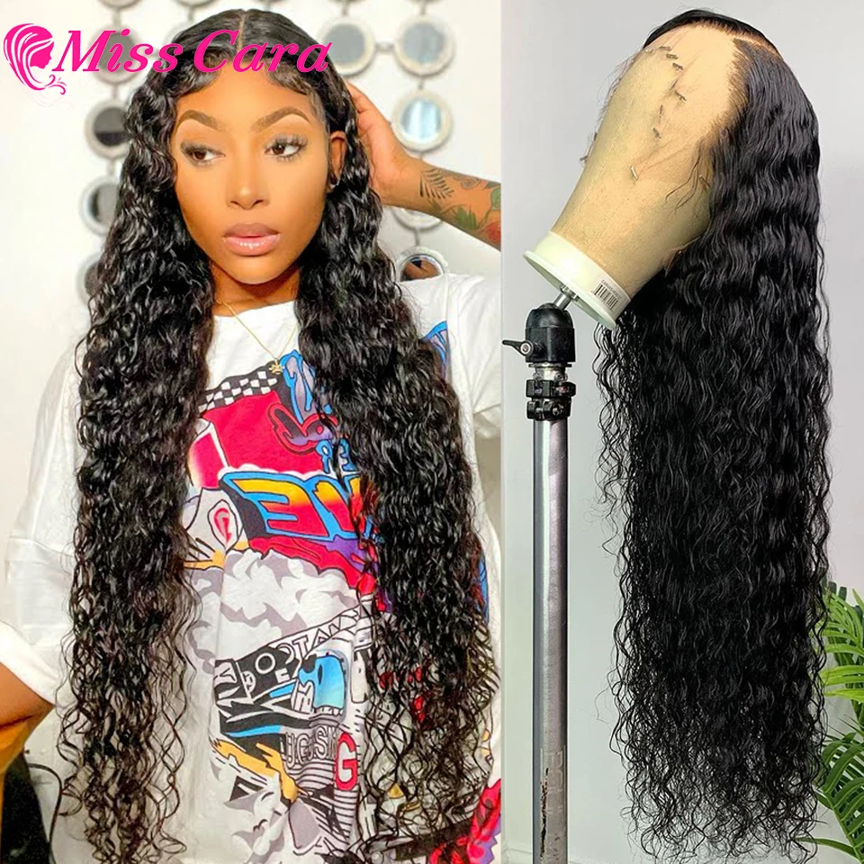 

Water Wave Lace Front Wig Full Lace Front Human Hair Wigs For Black Women 30 Inch Wet And Wavy Lace Frontal Wig Curly Wave Wig