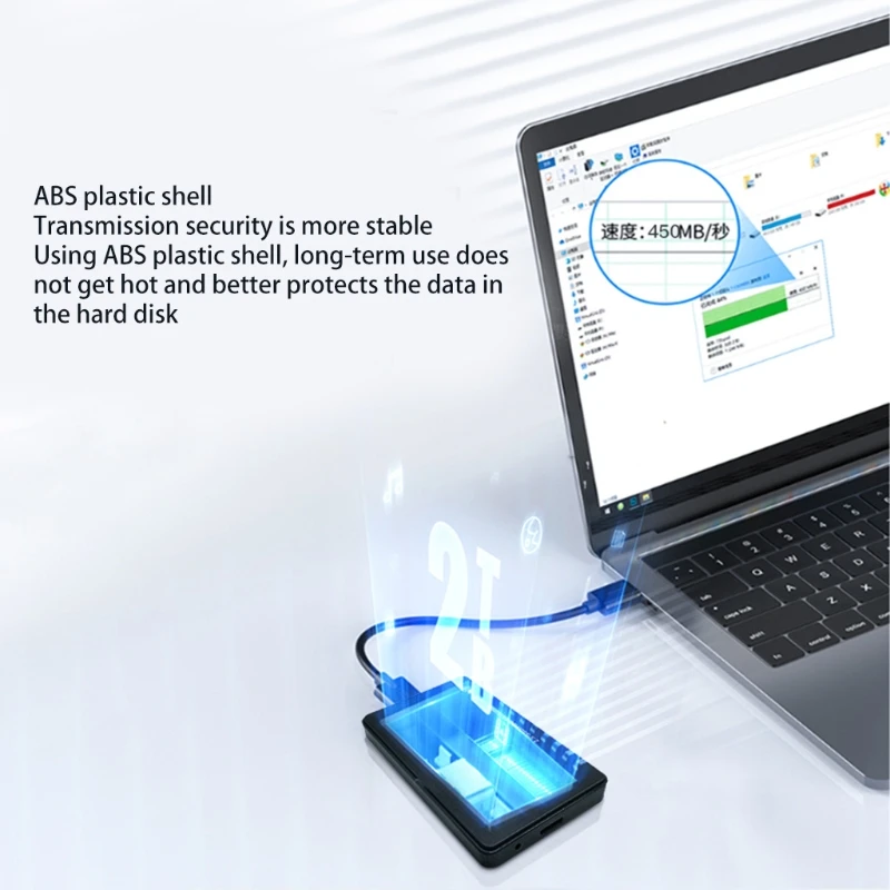 2.5-inch 2TB Ultra-thin Portable External Hard Drive USB3.0 Hard Drive Storage For PC/desktop/laptop/Chromebook