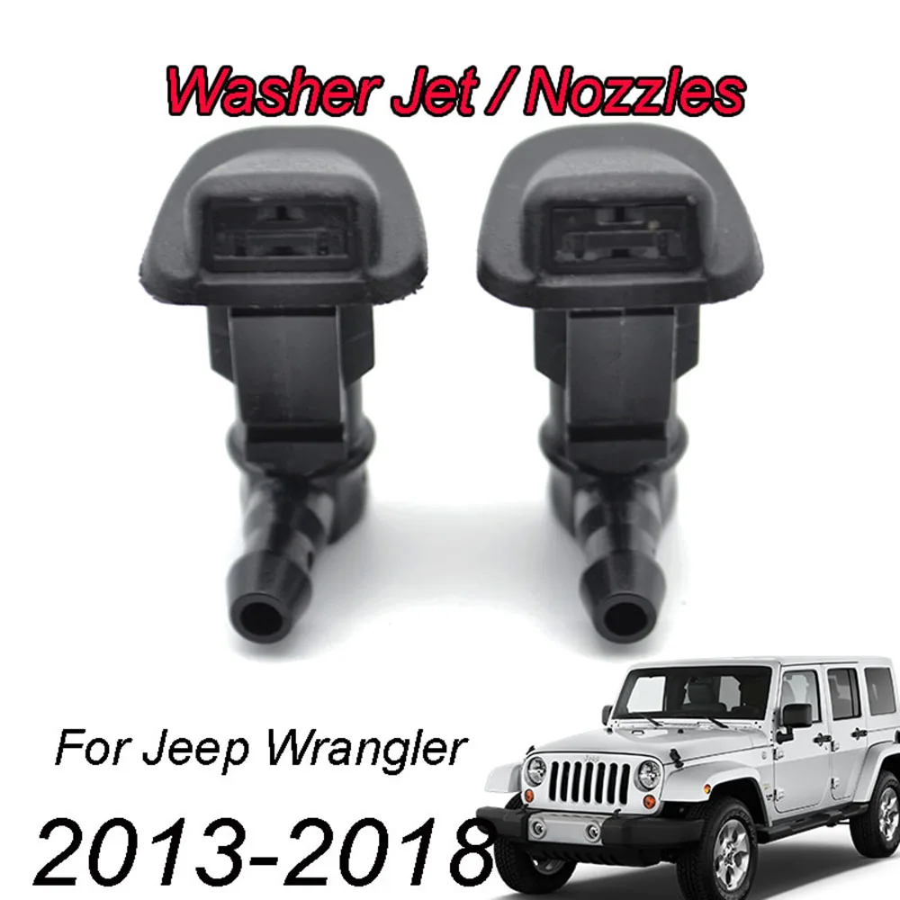 

2Pcs Front Windshield Windscreen Wiper Washer Jet Nozzles For Jeep Wrangler JK 2013 2014 2015 2016 2017 2018 OE#68164356AB