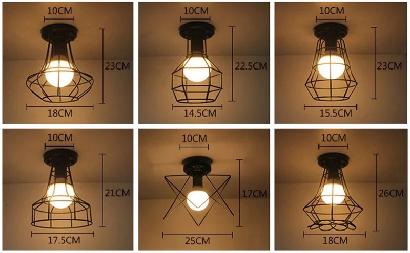 Современные светодиодные потолочные светильники из кованого железа E27, черные потолочные светильники для кухни, гостиной, спальни, кабинета, коридора, ресторана, кафе-отеля