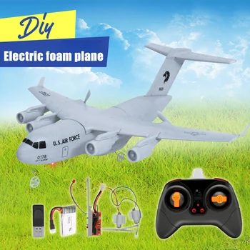 

C17 RC Airplane DIY Aircraft Transport Plane 373mm Wingspan EPP RC Drone 2.4GHz 22CH 3-Axis Aircraft for Children best Toy
