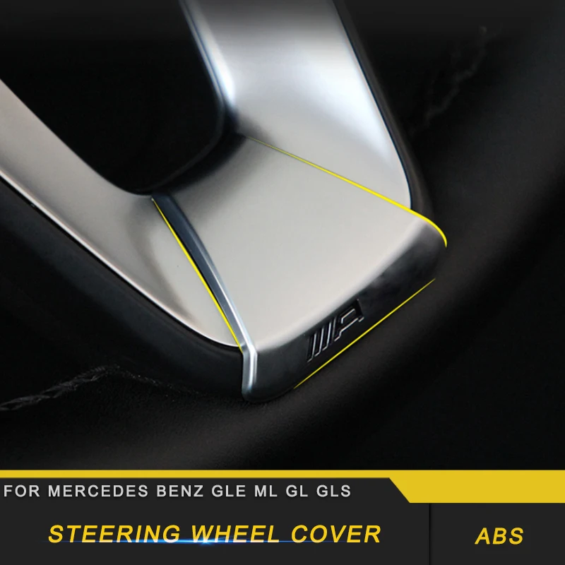 

For Mercedes Benz GLE Automobile Steering Wheel Cover Trim Frame Sticker Interior Accessories