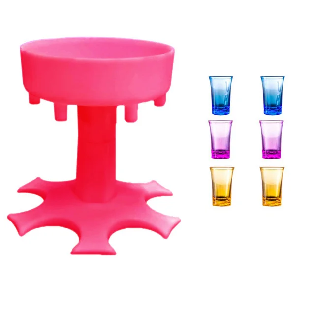 HITNEXT Dispensador de chupitos de plástico y soporte, dispensador Shot  Buddy, vertedor de licor, vasos de chupito, dispensador de vasos de barra  para