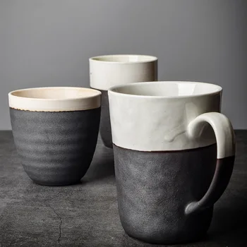 

Handmade Japanese Ceramic Mug Vintage Pottery Teacup Office Tea Coffee Milk Water Cups Drinkware Coffee Mugs Home Decor Crafts