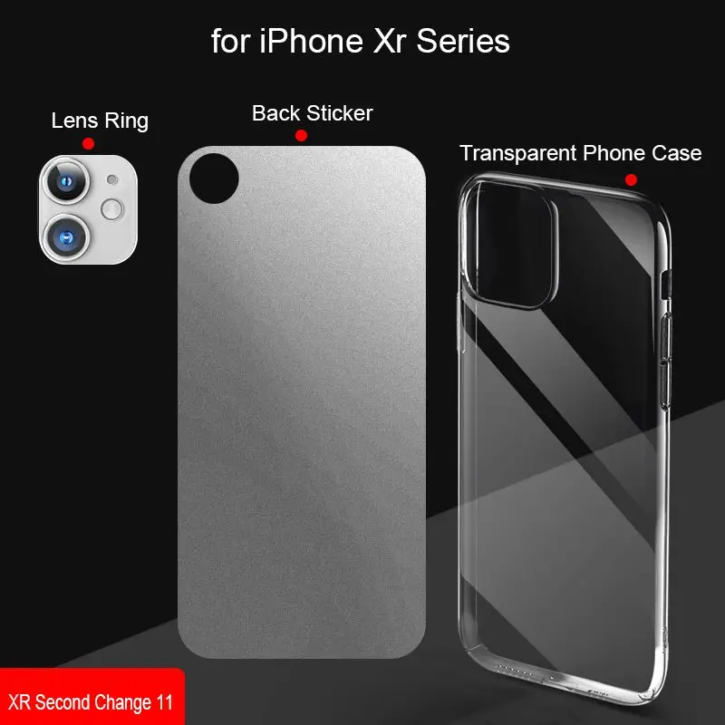 Трехсекционный Прозрачный чехол для телефона задняя камера защитная крышка для IPhone 11 X/XR/XS MAX! Внешний вид - Цвет: XR