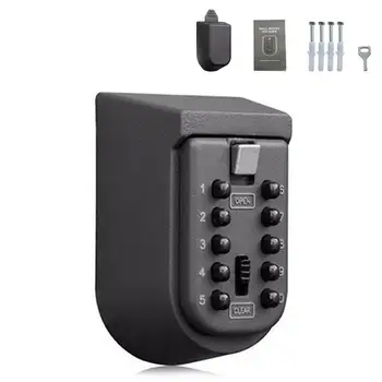 

10-Digit Push Button Wall Mount Key Storage Box Combination Lock (016)