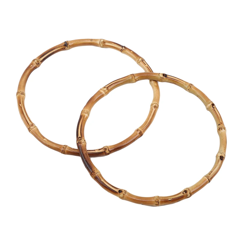 

2pcs/lot Round Bamboo Bag Handle For Handcrafted Handbag DIY Bags Accessories High Quality