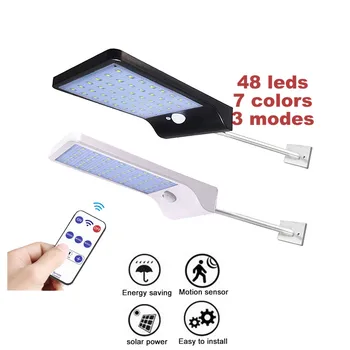 

Separable Solar Light 48 LED With Three Working Modes Solar Garden Wall Lights Lamp For Indoor Outdoor Yard Fence Newest Lamps r