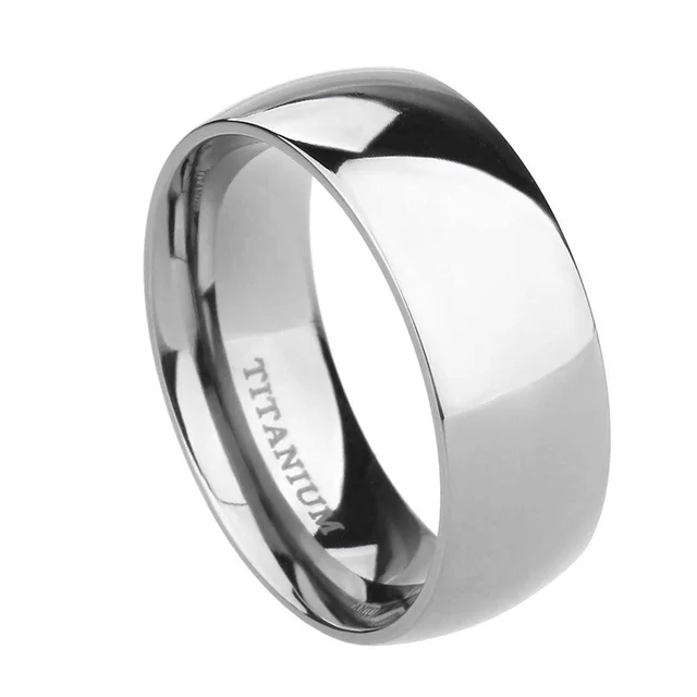 TIGRADE 2/4/6/8mm hommes alliance poli femmes titane Simple fiançailles classique anneaux noir argent couleur dame anel 3-15