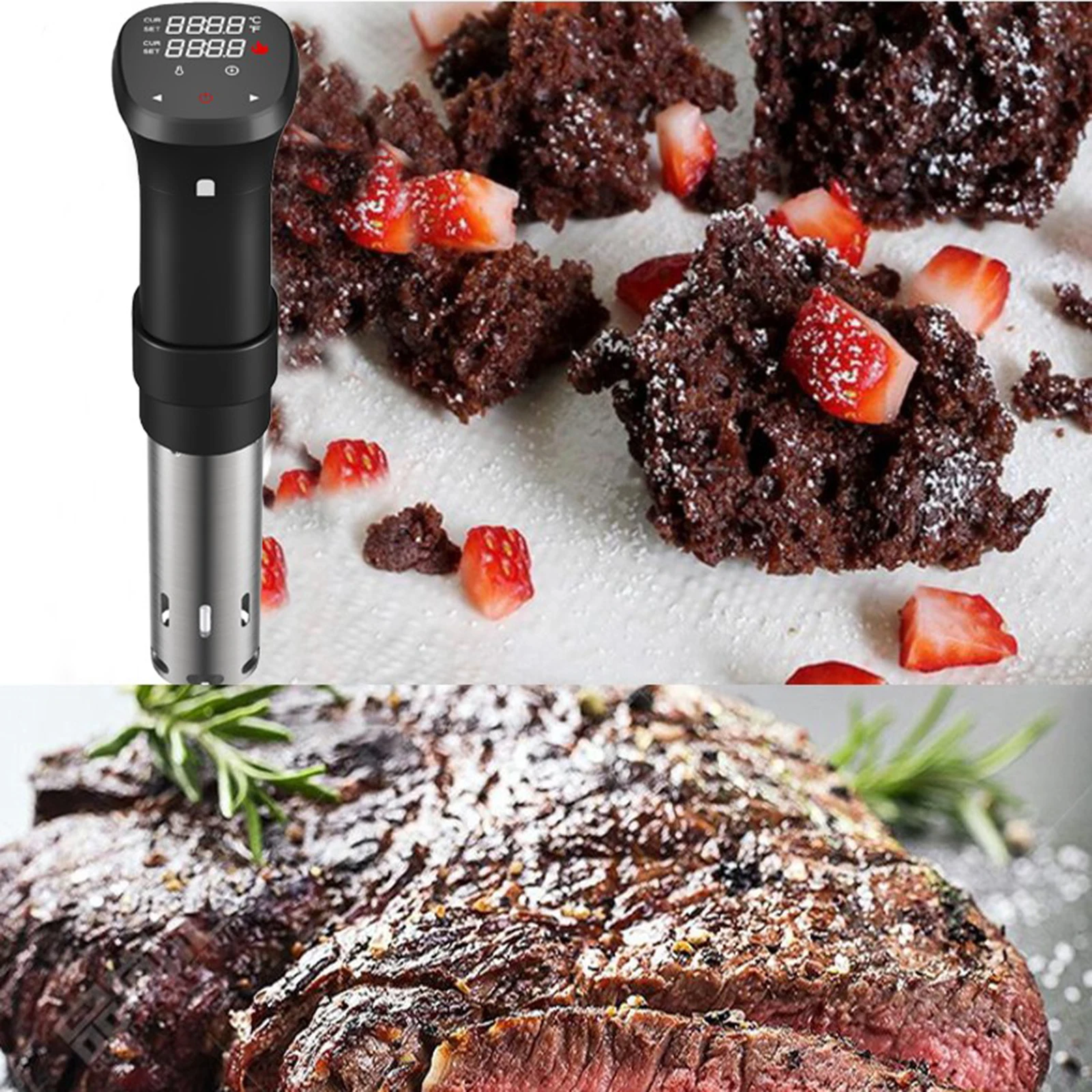  IPX7 Waterproof Sous Vide Precision Cooker Machine Slow Cooker with LCD Digital Accurate Control