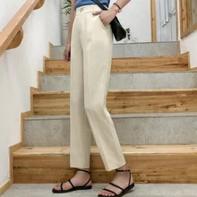 

Women Chiffon High Quality Solid Pants Formal Black Office Lady Style Work Wear Pant Summer Thin Trousers Female Business Design