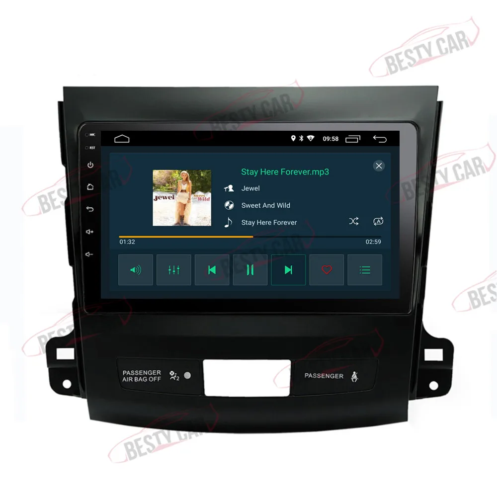 Perfect 10.1" Android 9.0 Car Multimedia Player Stereo Radio GPS Navigation for Mitsubishi Outlander XL 2005-2014 Head Unit 2.5D+IPS 5