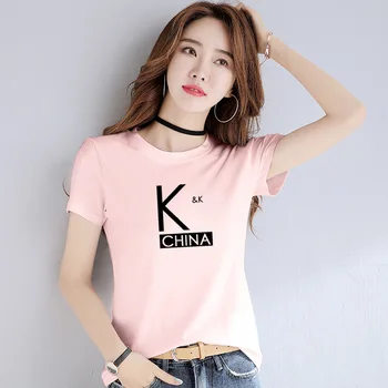 

T Shirt Women Clothes 2019 Fashion Tee Top Fashion Black Cotton Ladies Tee Shirt
