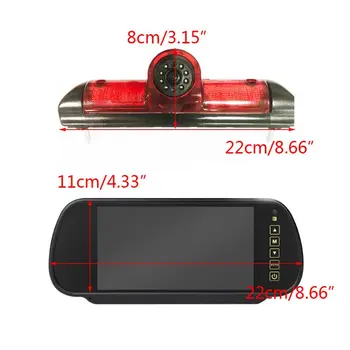 

2020 New LED IR Brake Light Rear View Reversing Parking Camera & 7 Inch Monitor for Fiat