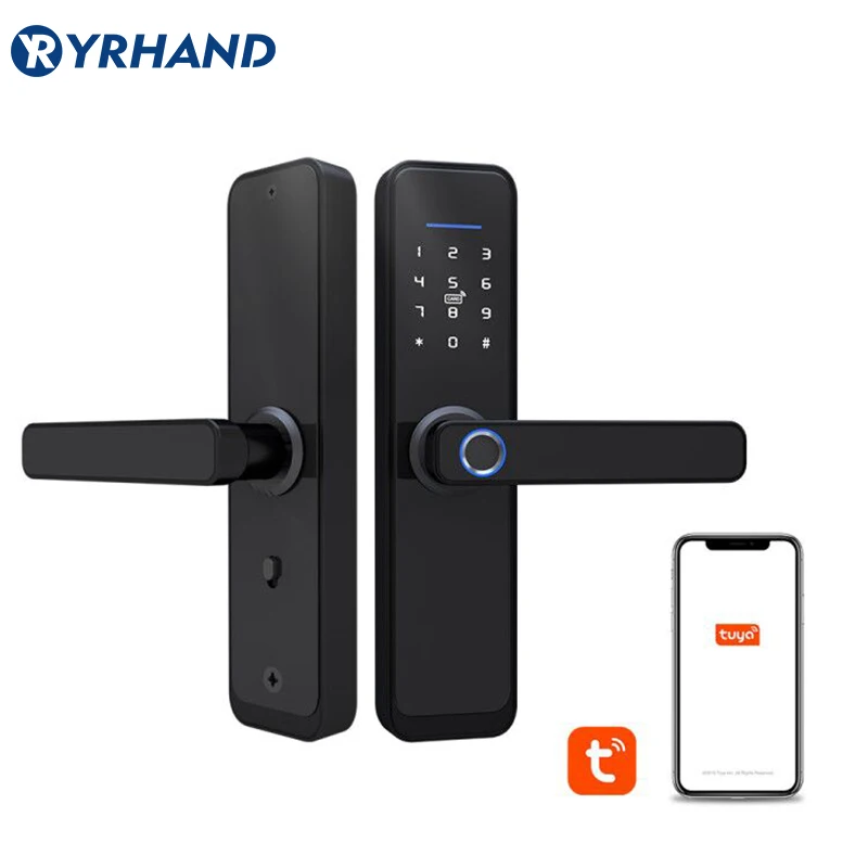 Tuya биометрический замок отпечатков пальцев, умный замок безопасности с WiFi приложением Пароль RFID разблокировка, дверной замок электронный гостиницы
