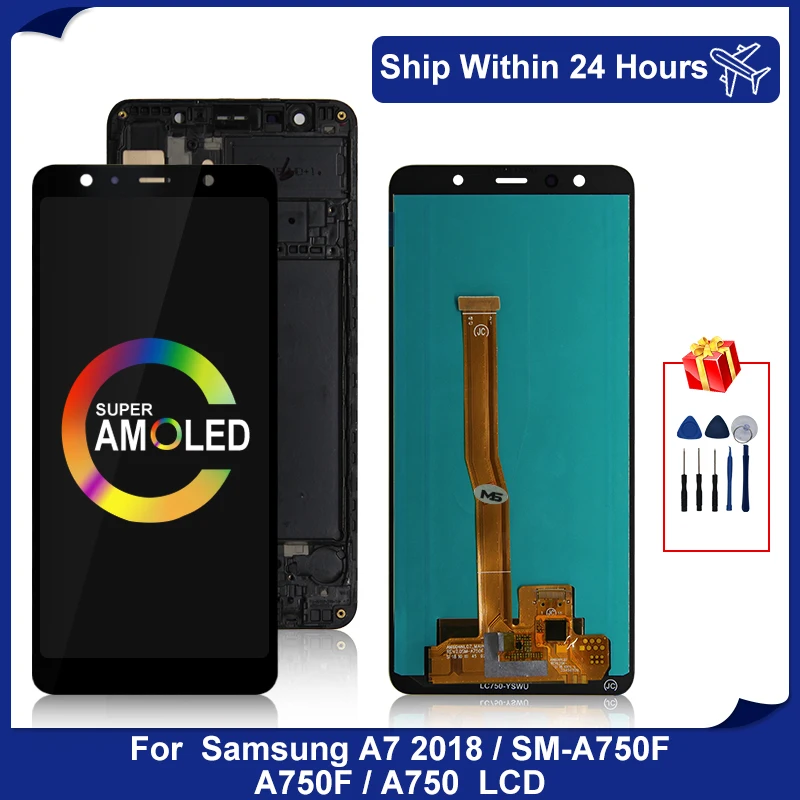 6 0 &quotSuper Amoled для Samsung Galaxy A7 2018 LCD SM A750F A750FN дисплей с сенсорным экраном дигитайзер A750