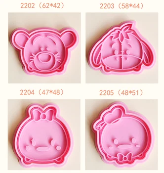 

Disney Tsum Mickey Mouse Cookie Cutter 3d Push-on Cartoon Cute Baking Tools for Cakes Baking Accessories Kawaii Kitchen Tools