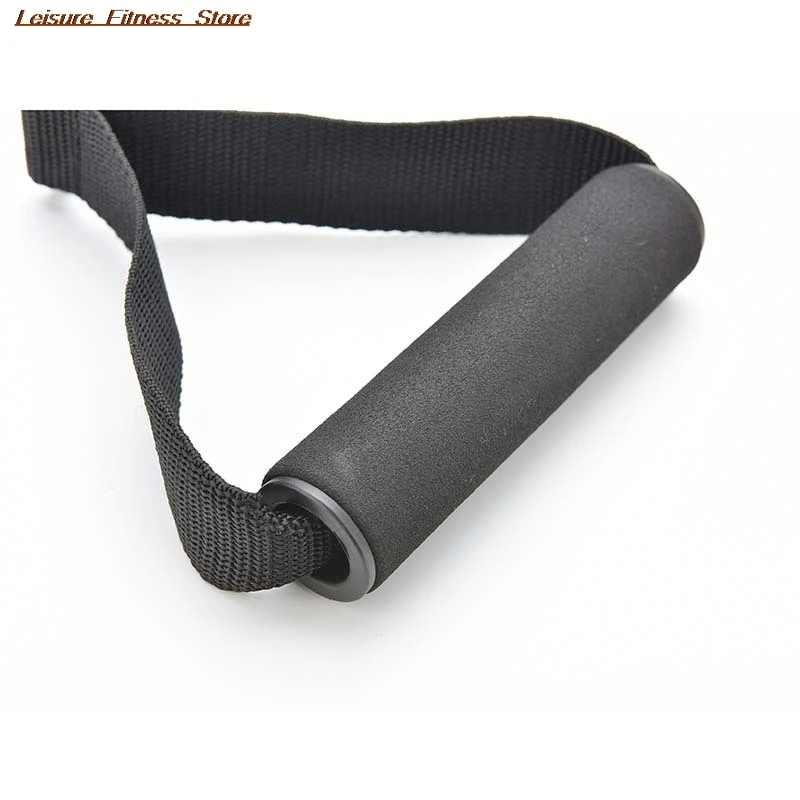 2PCS Black D Ring Pull Rope Handle Arm Tricep Pulldown Training Rope Handle V Bar Gym Training Arms Strength Fitness Accessories