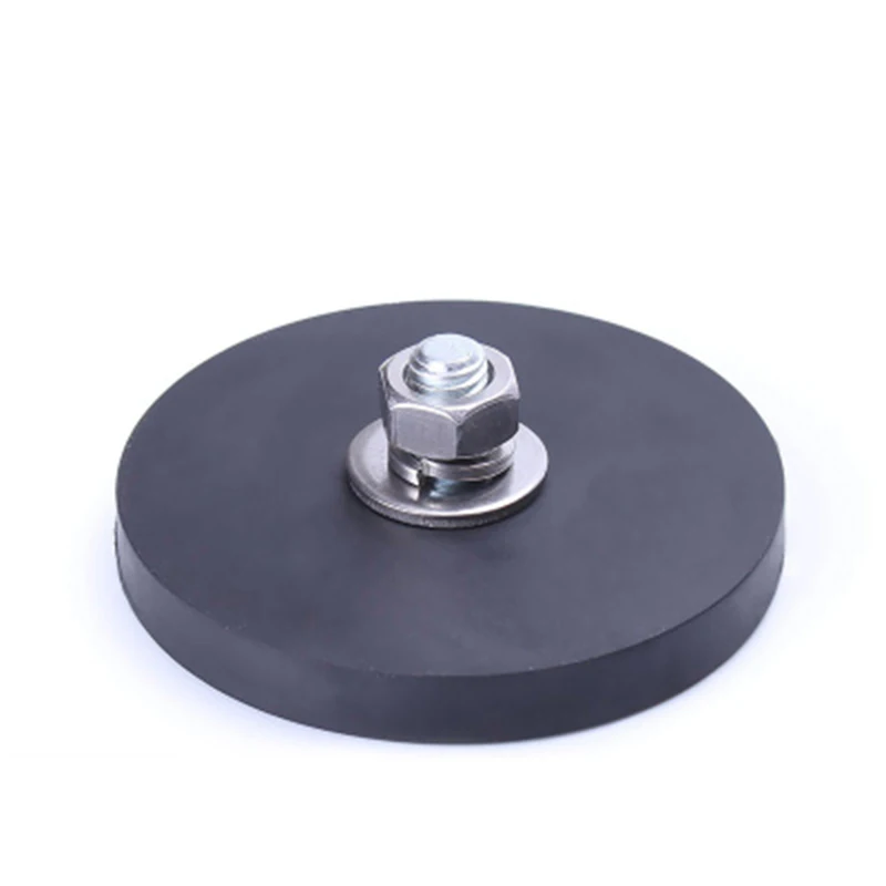 

M66x8 Round Powerful Magnet Neodymium Magnet Disc With Rubber Thread Anti-scratch LED Light Camera Car Mount Magnet