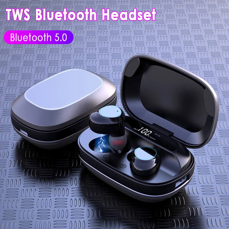 

TWS G16 Bluetooth Earphone 5.0 Touch Control True Wireless Earbuds Stereo Waterproof Noise Cancelling Binaural Headset 6h Music