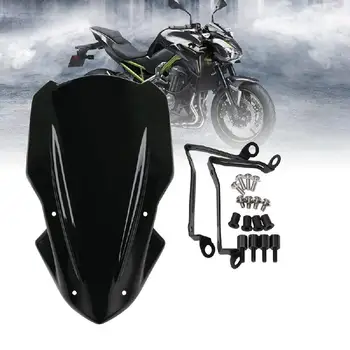 

Motorcycle Motocross Clear Z 900 Screen Windshield Windscreen Air Deflector Bracket For Kawasaki Z900 2017 2018 2019