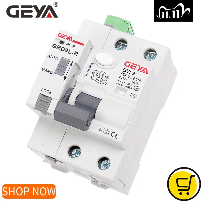Автоматическое устройство для перемотки GEYA GRD9L 6KA ELCB RCCB с функцией RS485