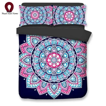

Bedding 3D Set Duvet Cover and Pillow Case 3 Kit Home Textiles Beautiful Bohemian European and American Style Free Shipping