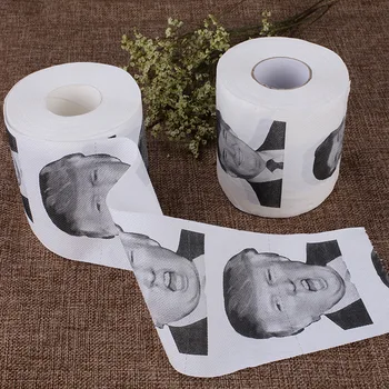 

2PCS Donald Trump Humor Toiletpapier Bill Toiletpapier Roll Novelty Gag Gift Dump Trump Funny Gag gifts