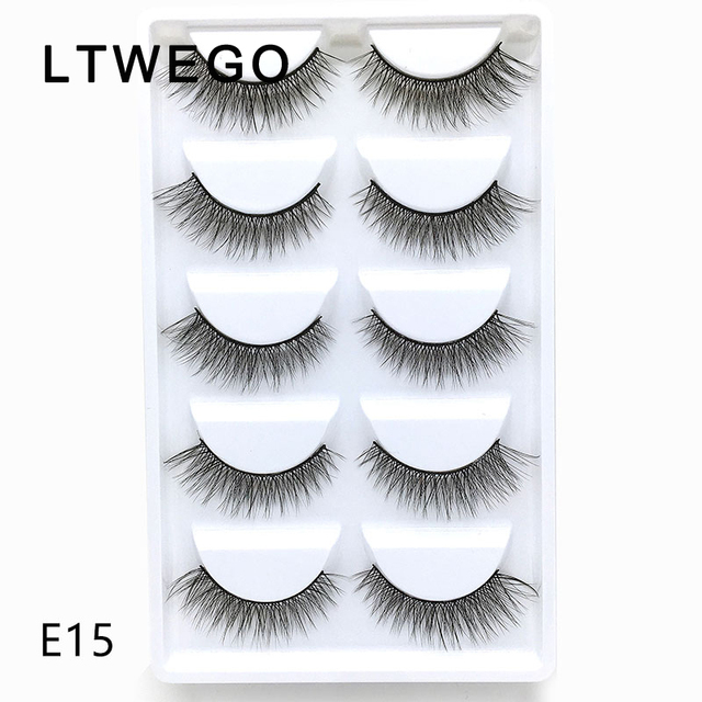 NEW 5Pairs 3D Faux Mink Eyelashes Natural Thick Long False Eyelash Dramatic Fake Lashes Makeup Extension Eyelashes Cilio