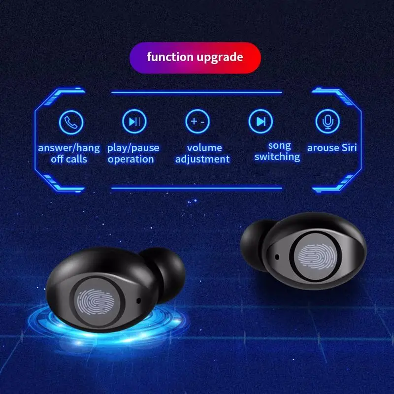 TWS V12 Bluetooth наушники светодиодный сенсорный беспроводной наушник игровые 9D стерео