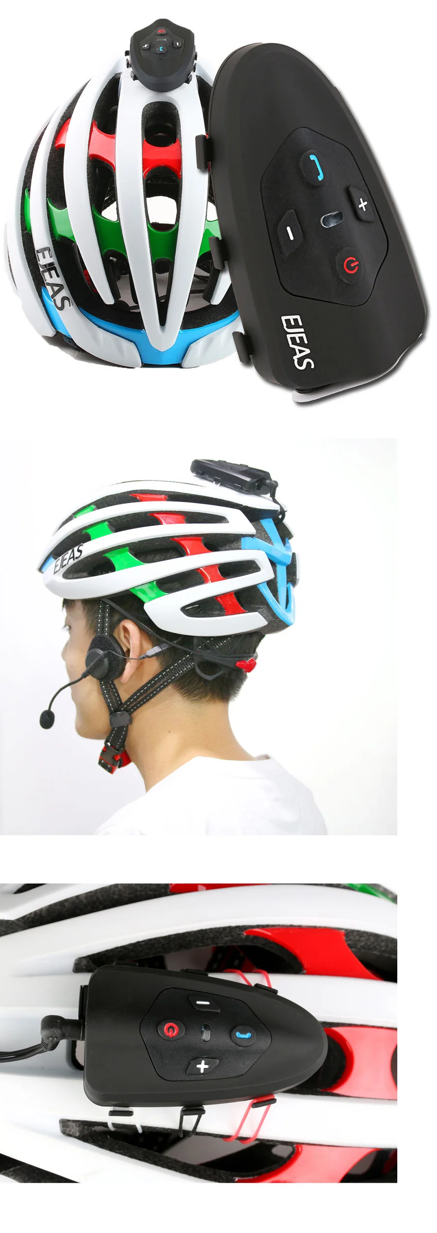 Ejeas Eagle 2 Rider Велоспорт домофон Bluetooth мотоциклетный шлем гарнитура 120 км полный дуплекс говорящий велосипедный домофон 2 шт