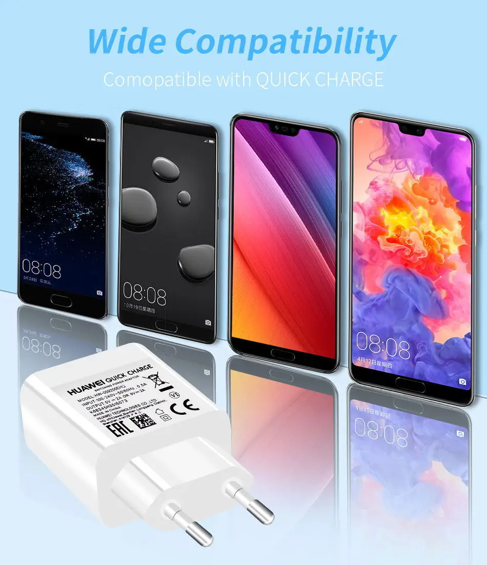 详情5Huawei Genuine Fast Charger 9V 2A QC 2.0 Quick Charge EU Adapter USB C Cable For Mate20lite p9plus honor v9 note8 nove2plus 2 3e