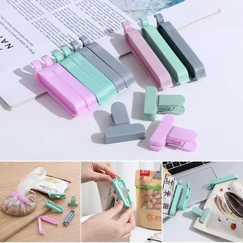 

12 pieces/sets of plastic bags sealing machine snacks snack bags, kitchen tools accessories mini vacuum sealing clip food clip