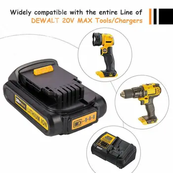 

1-3PCS 20V DCB201 4.0Ah 4000mah Rechargeable Battery Portable Replacement Battery Backup Battery For Dewalt Electric Power Tool