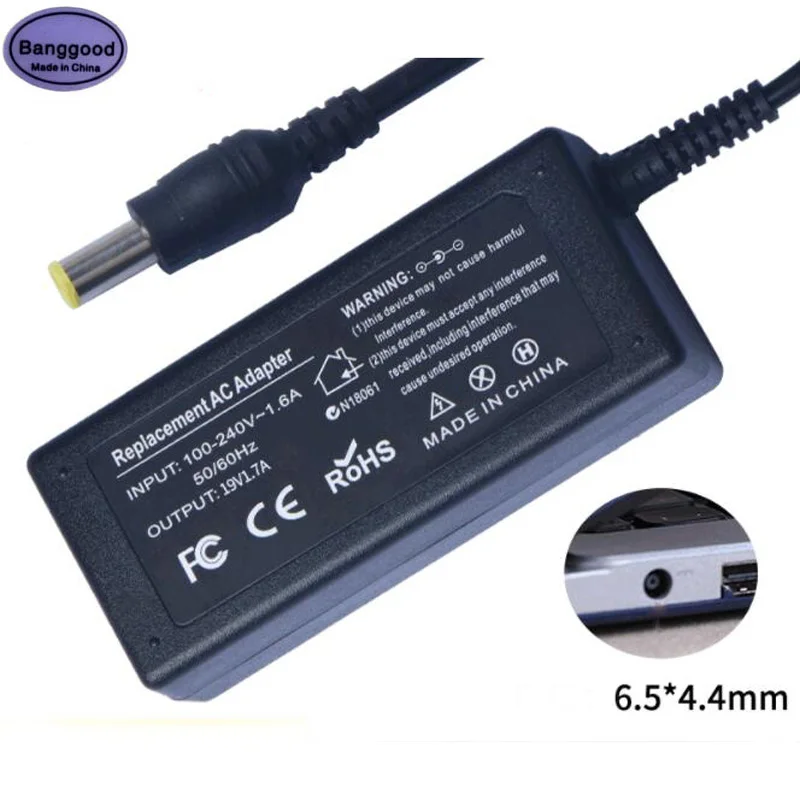 

19V 1.7A 6.5x4.4mm 32W Laptop AC Power Adapter Charger for LG LED Monitor E2242C IPS277 EAY62549301 ADS-40SG-19-3 19032G LCAP16A