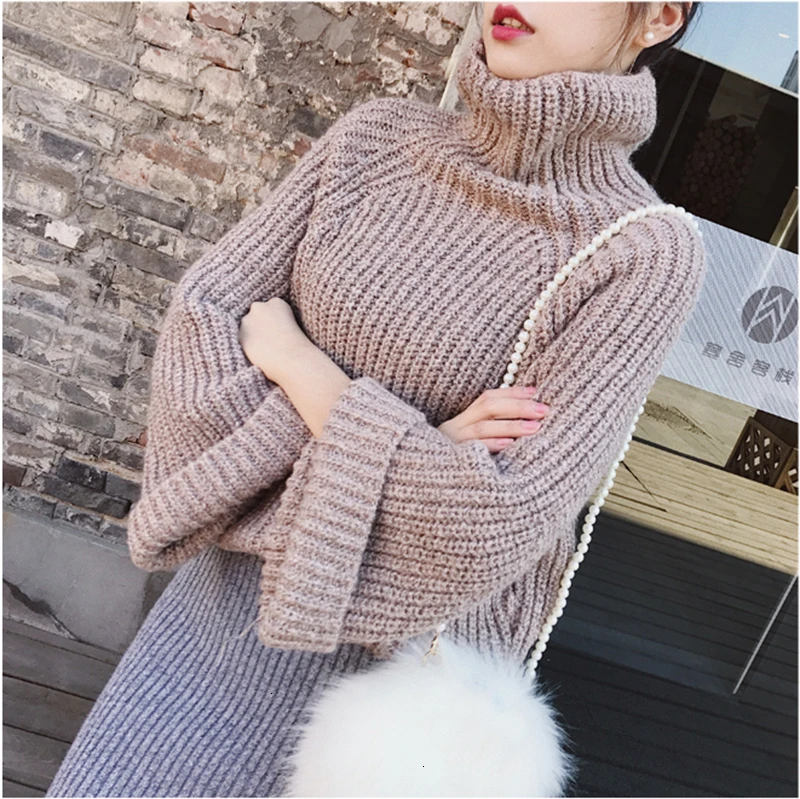 

Winter Hot Coltrui Women Trui High Elasticity Used Trui Female Herf Long Mouw Basic Female Trui