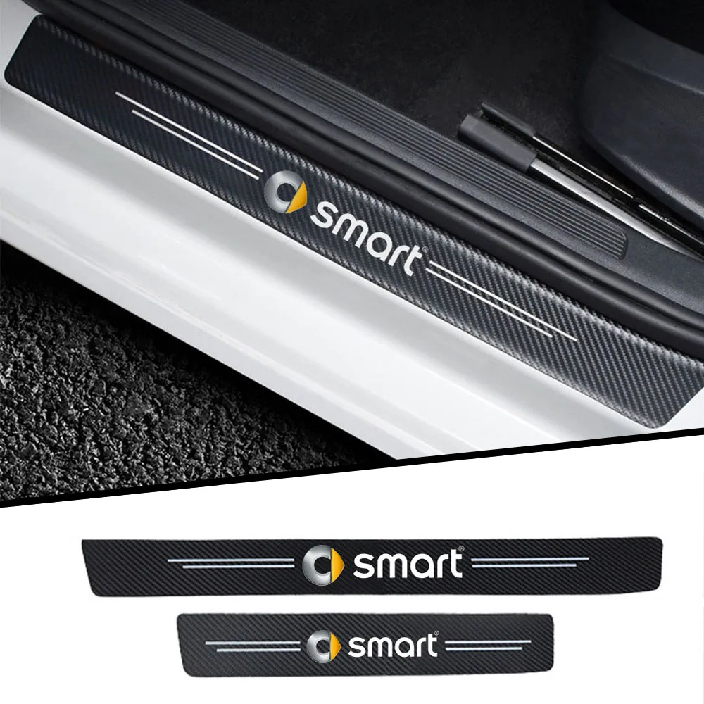 Pegatina de protección para puerta de coche, decoración de estilo para Smart 451 brabus Smart fortwo 453 forfour, accesorios, 4 Uds.