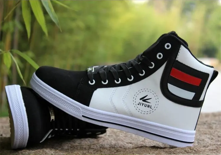 Description Picture 3 of itemMen's White Skateboarding Shoes High Top Flats Sneakers Breathable Street Sports Shoes Hip Hop Walking Shoes Chaussure Homme