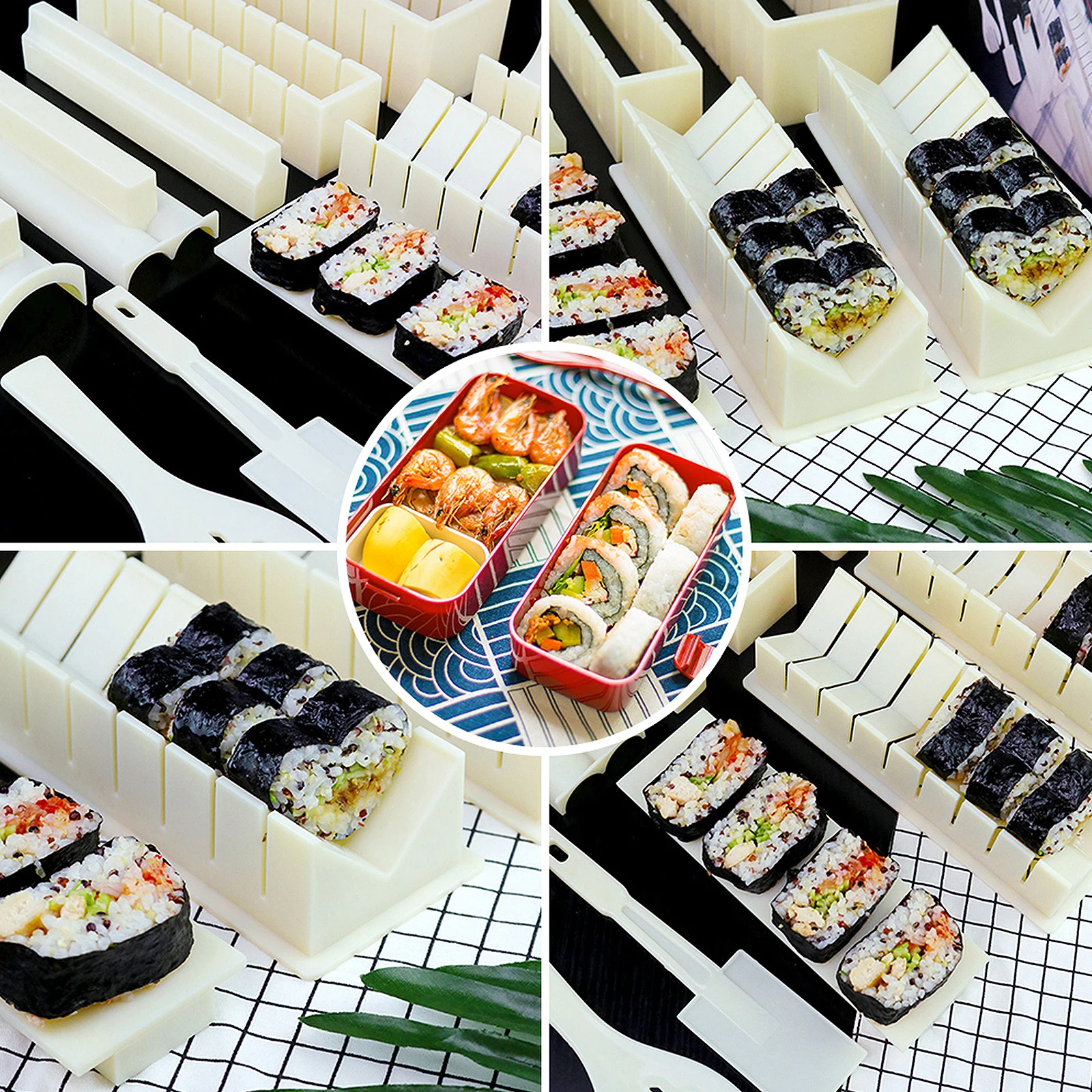 YiiMO sushi making kit, yiimo 12pcs sushi maker, fun sushi rice