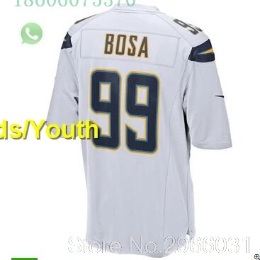 Лос-Анжелес А+++ качество Детская Молодежная Мелвин Гордон 28 Joey Bosa 99 Philip Rocks 17 Junior Seau 55 Keenan Allen 13 jersey - Цвет: for kids youth