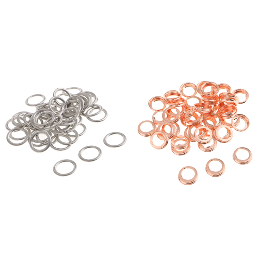 50pcs 14mm Oil Drain Plug Crush Washer Gaskets for Audi S4 A4 Q5 VW+50pcs 12mm Oil Drain Plug Gaskets for NISSAN